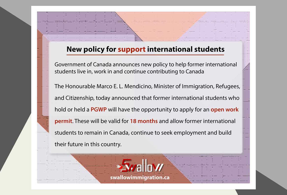 New policy for support international students