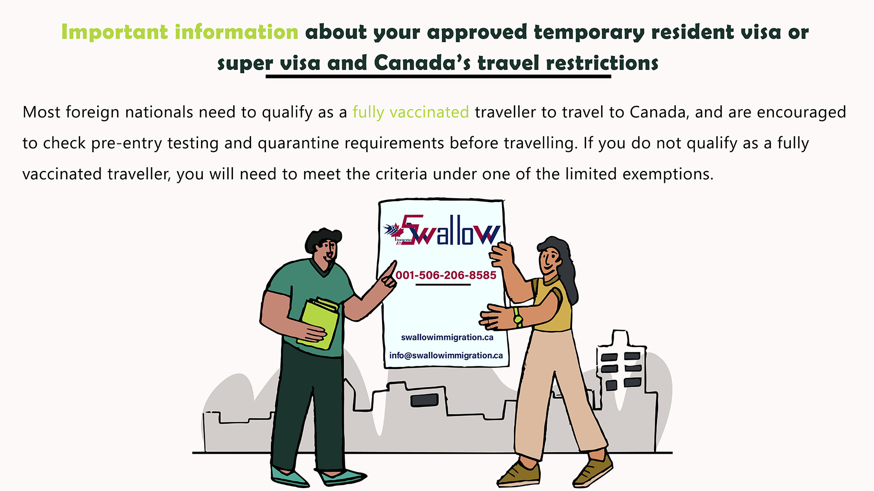 Important information about your approved temporary resident visa or super visa and Canada’s travel restrictions