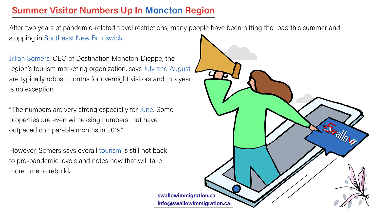 Summer Visitor Numbers Up In Moncton Region