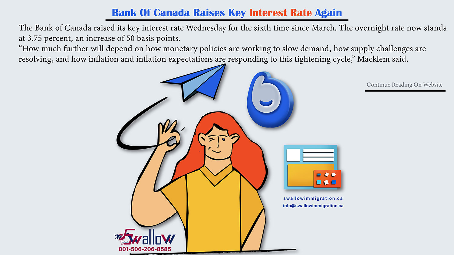Bank Of Canada Raises Key Interest Rate Again