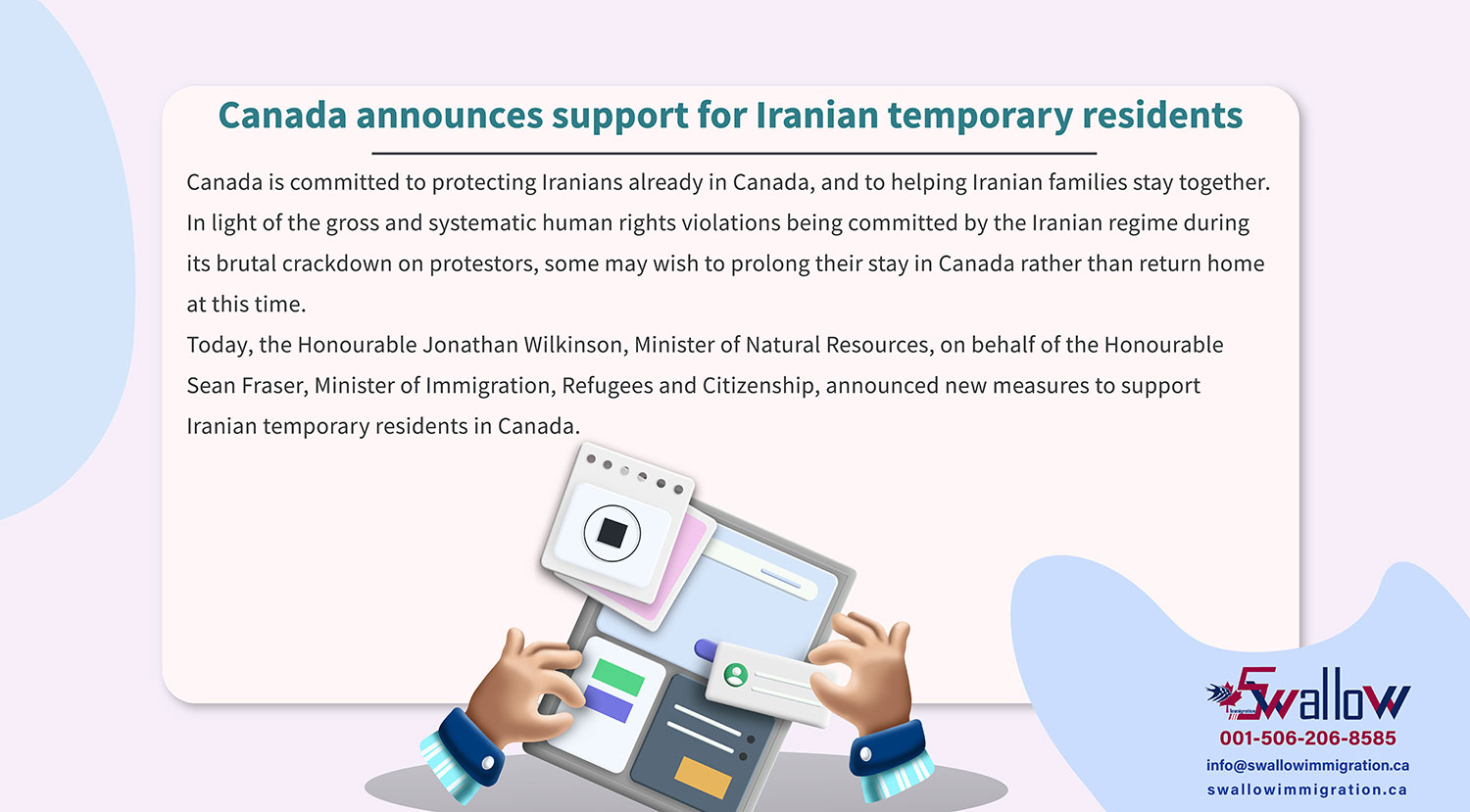 Canada announces support for Iranian temporary residents