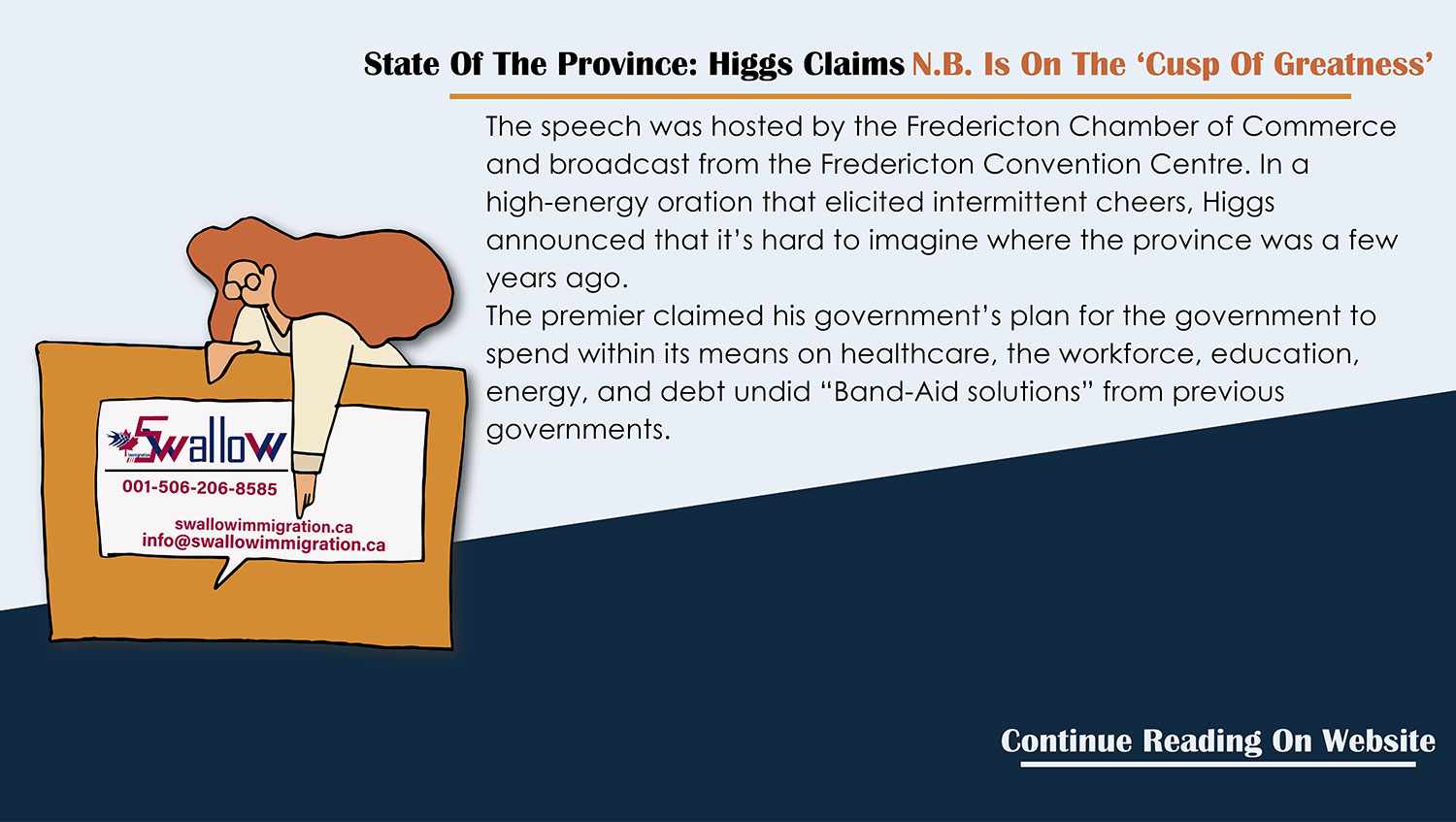 State Of The Province: Higgs Claims N.B. Is On The ‘Cusp Of Greatness’