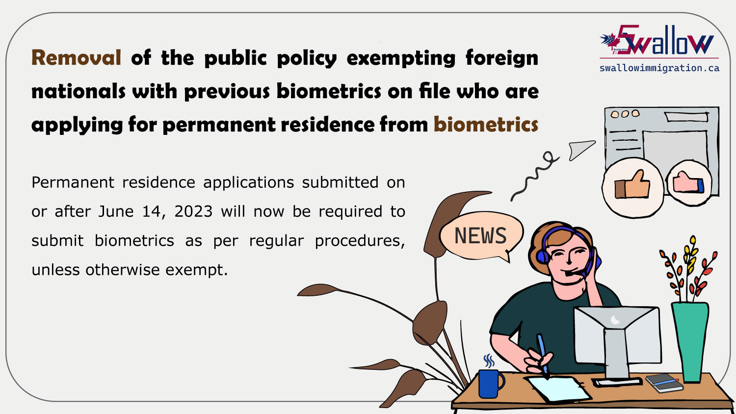 Removal of the public policy exempting foreign nationals with previous biometrics on file who are applying for permanent residence from biometrics