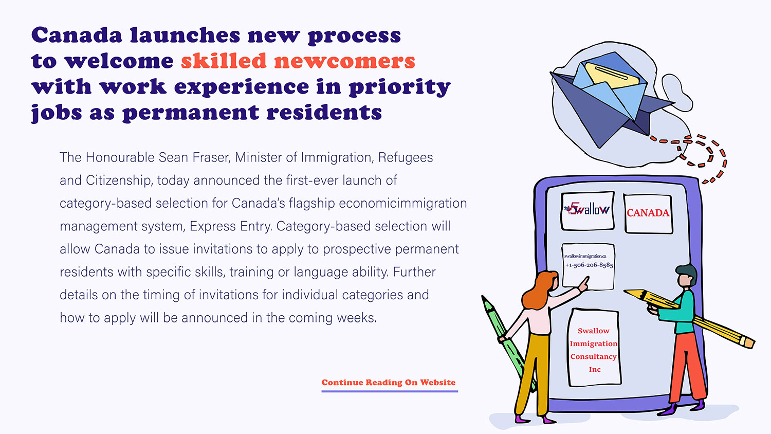 Canada launches new process to welcome skilled newcomers with work experience in priority jobs as permanent residents