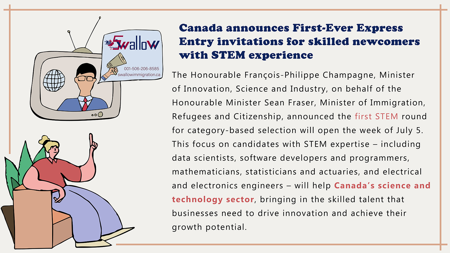 Canada announces First-Ever Express Entry invitations for skilled newcomers with STEM experience