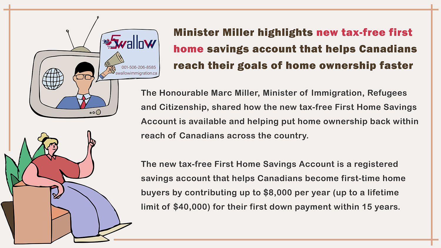 Minister Miller highlights new tax-free first home savings account that helps Canadians reach their goals of home ownership faster