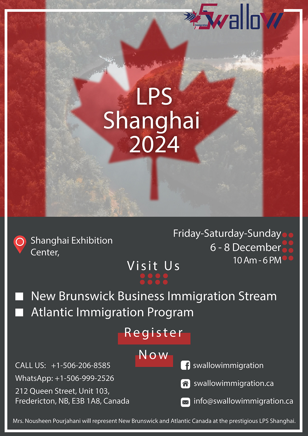 Swallow Immigration at LPS Shanghai 2024: Explore Opportunities in New Brunswick and Atlantic Canada