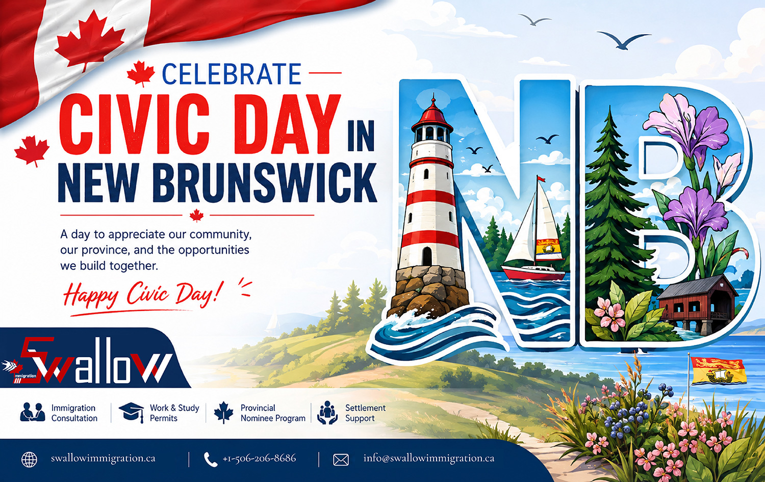 Happy Civic Holiday from Swallow Immigration